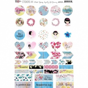 13 Arts A4 Stickers - Pastel Spring