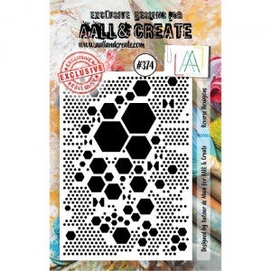 AALL and Create A7 Stamp #374 - Reverse Hexagons