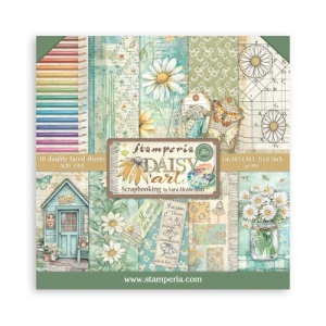 Stamperia Double Sided 8in x 8in Paper Pad - Daisy Art - SBBS138