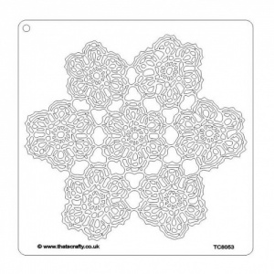 That's Crafty! 8ins x 8ins Mask/Stencil - Lace Doily - TC8053