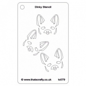 That's Crafty! Dinky Stencil - Cheeky Dog - TC079