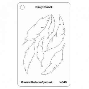 That's Crafty! Dinky Stencil - Feathers - TC045