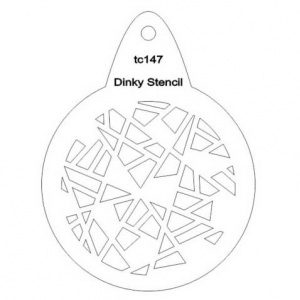 That's Crafty! Round Dinky Stencil - Shattered - TC147