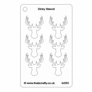 That's Crafty! Dinky Stencil - Stags Head Background - TC053