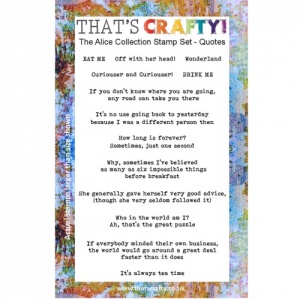 That's Crafty! Clear Stamp Set - The Alice Collection - Quotes