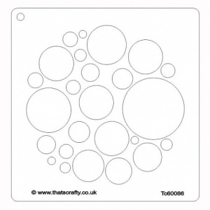 That's Crafty! 6ins x 6ins Stencil - Circle of Circles - TC60086