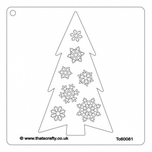 That's Crafty! 6ins x 6ins Stencil - Snowflake Tree - TC66081