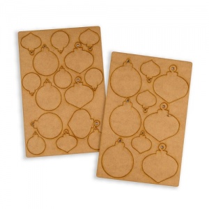 That's Crafty! Surfaces MDF Baubles Set