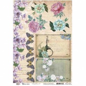 13 Arts A4 Paper Sheet - Vintage Summer - Vintage Flowers