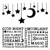 13 Arts Stencil - Under the Stars - Hanging Moon