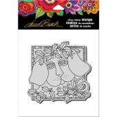 STAMPENDOUS! Laurel Burch Cling Rubber Stamp - Holly Pup