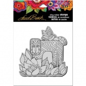 STAMPENDOUS! Laurel Burch Cling Rubber Stamp - Lion With Bird