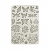 Stamperia A5 Silicone Mould - Secret Diary - ButterFlies and Flowers - KACMA509