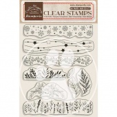 Stamperia Acrylic Stamp Set - Create Happiness Christmas Plus - Christmas Borders with Leaves - WTK176