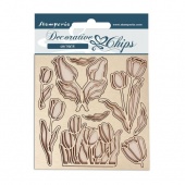 Stamperia Decorative Chips - Romantic Garden House - Flowers - SCB122