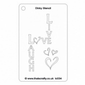 That's Crafty! Dinky Stencil - Live, Laugh, Love - TC034