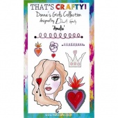 That's Crafty! Clear Stamp Set - Donna's Girls Collection - Amelie
