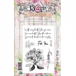 13 Arts Clear Stamp Set - For You Rose