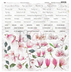 13 Arts 12in x 12in Words and Elements Sheet - Magnolia Dreams