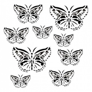 13 Arts Stencil - Unforgettable - Butterflies in my Heart