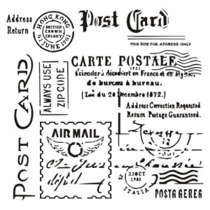 13 Arts Stencil - Rosalie - Carte Postale