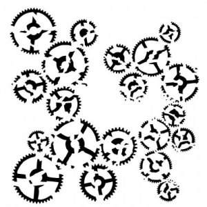 13 Arts Stencil - Victoriana - Dance of Gears