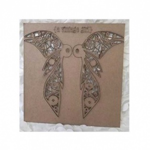 A Vintage Girl Chipboard Wicked Wings - Small