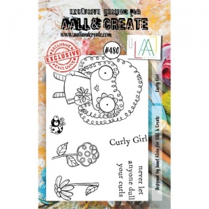 AALL & Create A7 Stamp Set #480 - Curly Girl