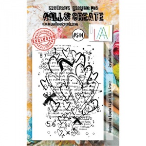AALL & Create A7 Stamp #544 - Scripted Hearts