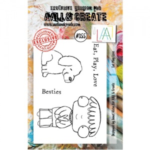 AALL and Create A7 Stamp Set #355 - Eat Love Play