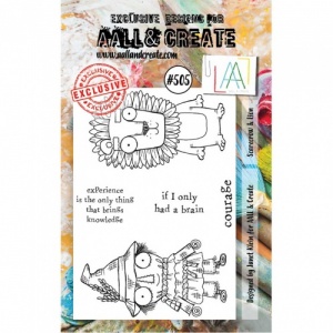 AALL & Create A7 Stamp Set #505 - Scarecrow & Lion