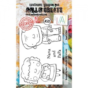AALL & Create A7 Stamp Set #512 - Nana & Papa