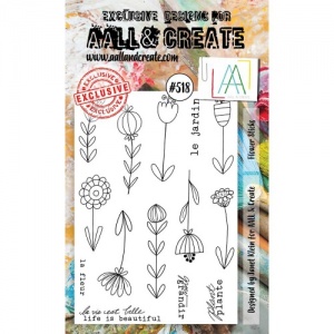 AALL & Create A6 Stamp Set #518 - Flower Sticks