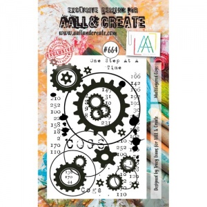 AALL & Create A7 Stamp Set #664 - Multilayered Cogs