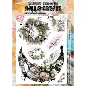 AALL & Create A4 Stamp Set #794 - Blossomy Hares