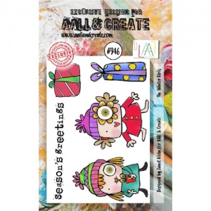 AALL & Create A7 Stamp Set #946 - Winter Girls
