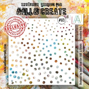 AALL & Create 6 x 6 Stencil #173 - Cascading Dots