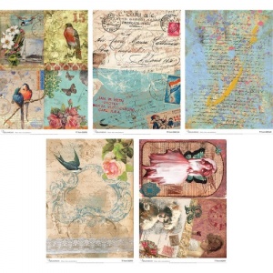 Calambour A4 Rice Papers - Birds and Postcards