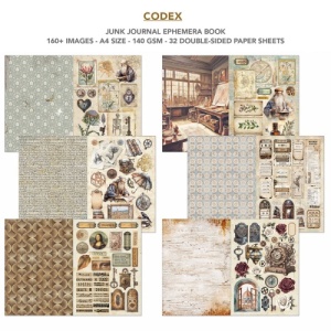 Ciao Bella Junk Journal Ephemera A4 Book Lovers – Papier Scrapbooking Motifs Livres Et Fleurs