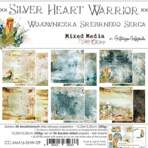 Craft O'Clock 6x6 Paper Pack - Silver Heart Warrior