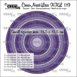 CREAlies Crea-Nest-Lies XXL Dies No. 119 - Circles with Small Squares