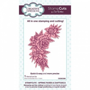 Creative Expressions Sue Wilson StampCuts Die - Spring Roses & Daffodils