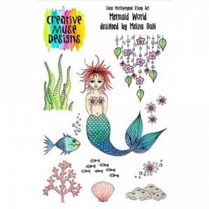 Creative Muse Designs Clear Stamp Set - Mermaid World