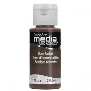 DecoArt Media Fluid Acrylic Paint - Burnt Umber