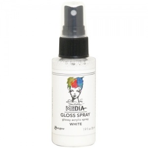 Dina Wakley Gloss Spray - White