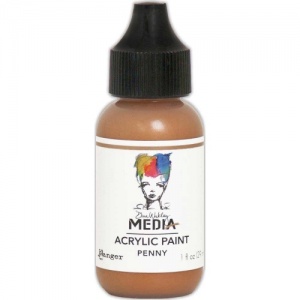 Dina Wakley Media Heavy Body Metallic Acrylic Paint - Penny - 1oz