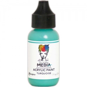 Dina Wakley Media Heavy Body Acrylic Paint - Turquoise - 1oz