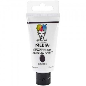 Dina Wakley Media Heavy Body Acrylic Paint - Umber