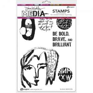 Dina Wakley Media Cling Mount Stamp Set - Be Bold