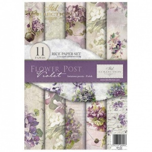 ITD Collection Rice Paper Set - Flower Post - Violet - RP035